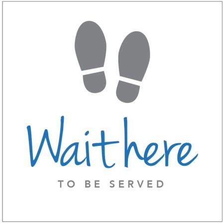 Wait Here to be Served - Floor Graphic
