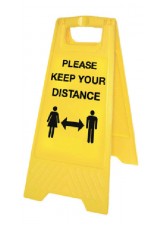 Keep your Distance Yellow A-Frame - 1m / 2m / Generic Distance Options